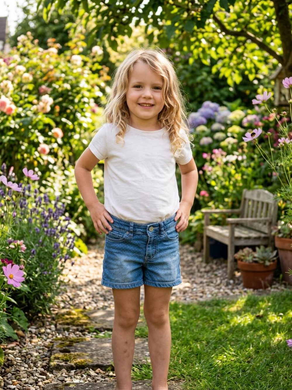 Buffalo David Bitton Girls Light Blue Denim Shorts